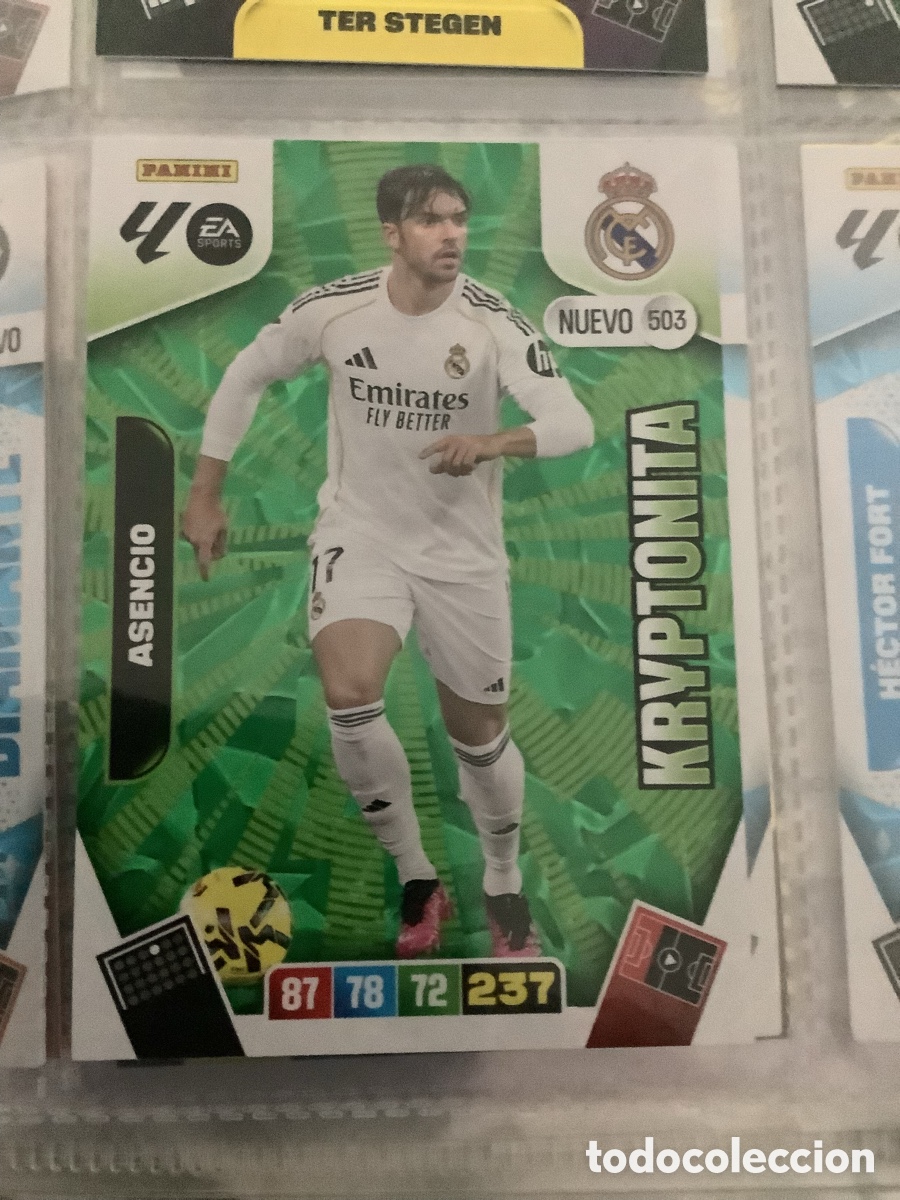 Cromos de f&uacute;tbol: Asencio nuevo Kryptonita n&uacute;mero 503 del Real Madrid cromo adrenalyn XL 25-26 2025-2026