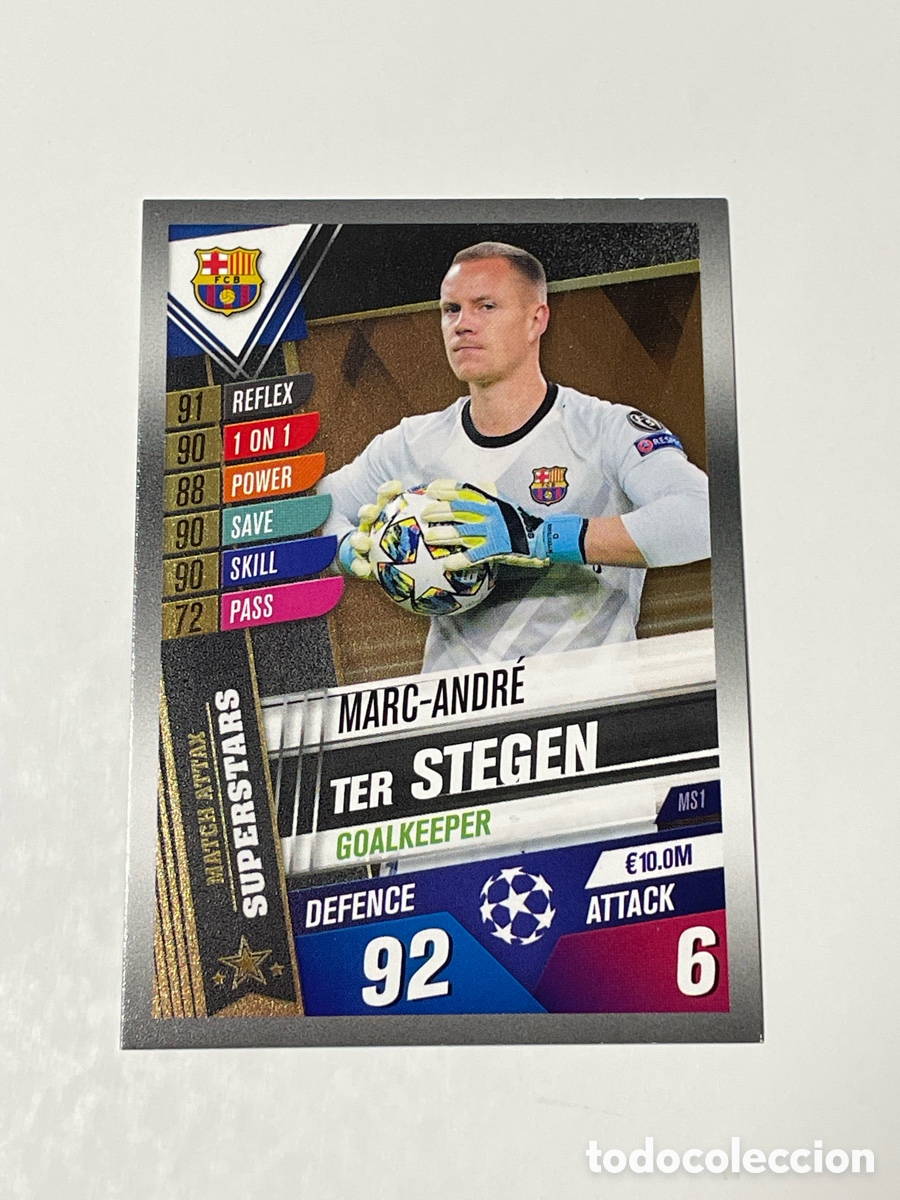 Cromos de f&uacute;tbol: Marc-Andr&eacute; Ter Stegen F. C. Barcelona Topps Match Attax 2019/20 #MS1