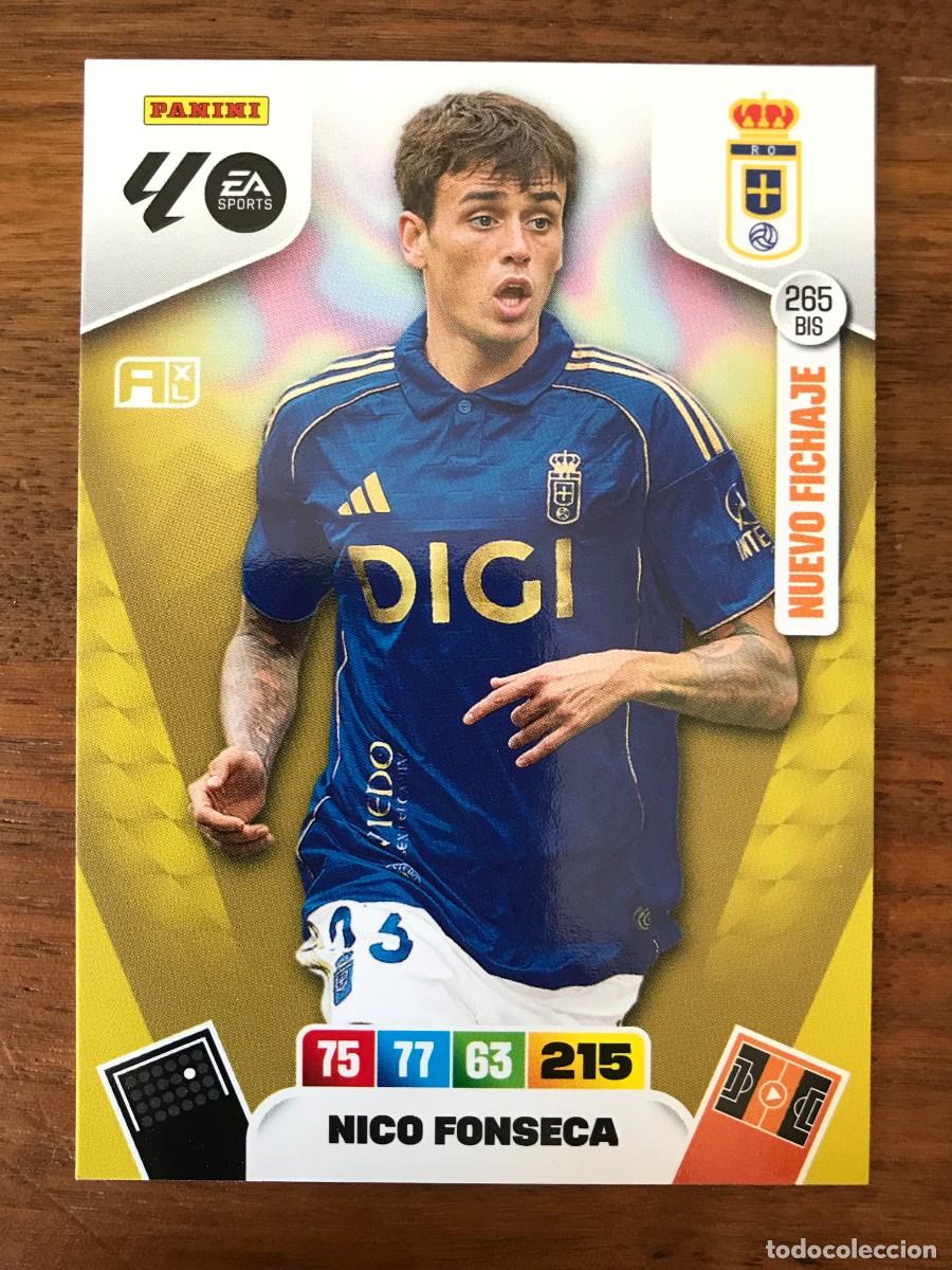 Cromos de f&uacute;tbol: NICO FONSECA - REAL OVIEDO - NUEVO FICHAJE 265 BIS - PANINI ADRENALYN XL 2025 2026 25 26