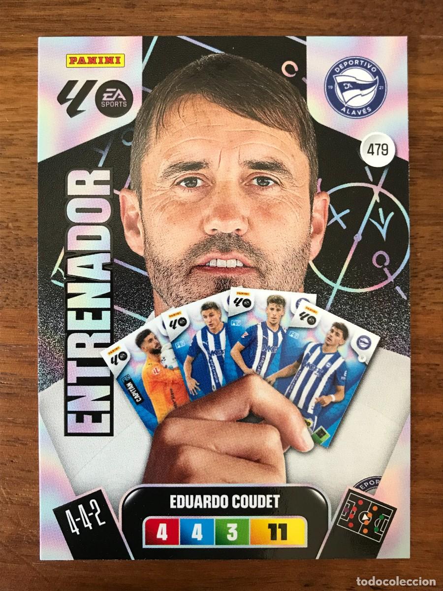 Cromos de f&uacute;tbol: EDUARDO COUDET - DEPORTIVO ALAVES - ENTRENADOR 479 - PANINI ADRENALYN XL 2025 2026 25 26
