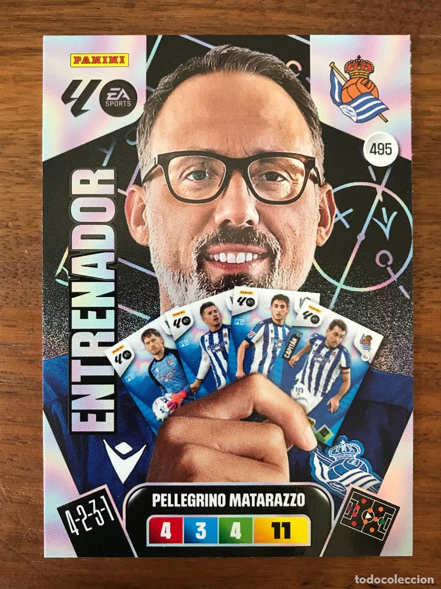 Cromos de f&uacute;tbol: PELLEGRINO MATARAZZO - REAL SOCIEDAD - ENTRENADOR 495 - PANINI ADRENALYN XL 2025 2026 25 26