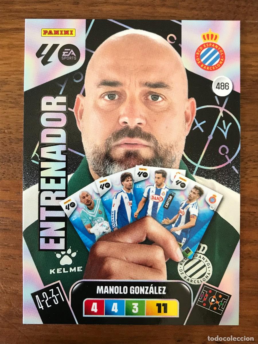 Cromos de f&uacute;tbol: MANOLO GONZALEZ - RCD ESPANYOL - ENTRENADOR 486 - PANINI ADRENALYN XL 2025 2026 25 26