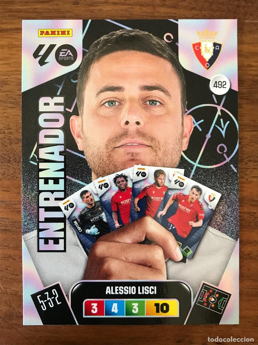 Cromos de f&uacute;tbol: ALESSIO LISCI - OSASUNA - ENTRENADOR 492 - PANINI ADRENALYN XL 2025 2026 25 26