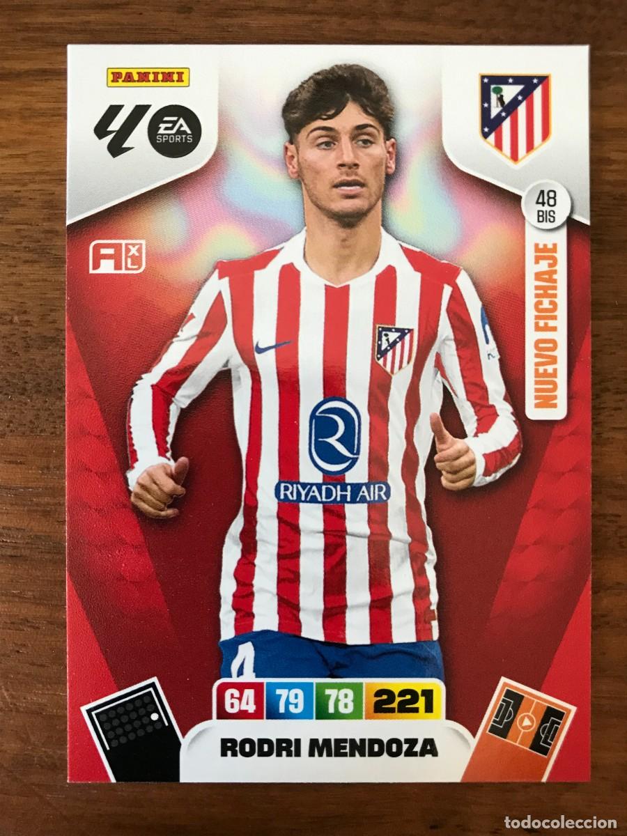 Cromos de f&uacute;tbol: RODRI MENDOZA - ATLETICO MADRID - NUEVO FICHAJE 48 BIS - PANINI ADRENALYN XL 2025 2026 25 26