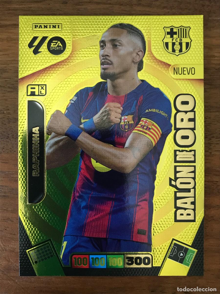Cromos de f&uacute;tbol: RAPHINHA - FC BARCELONA BAR&Ccedil;A - BALON DE ORO - PANINI ADRENALYN XL 2025 2026 25 26