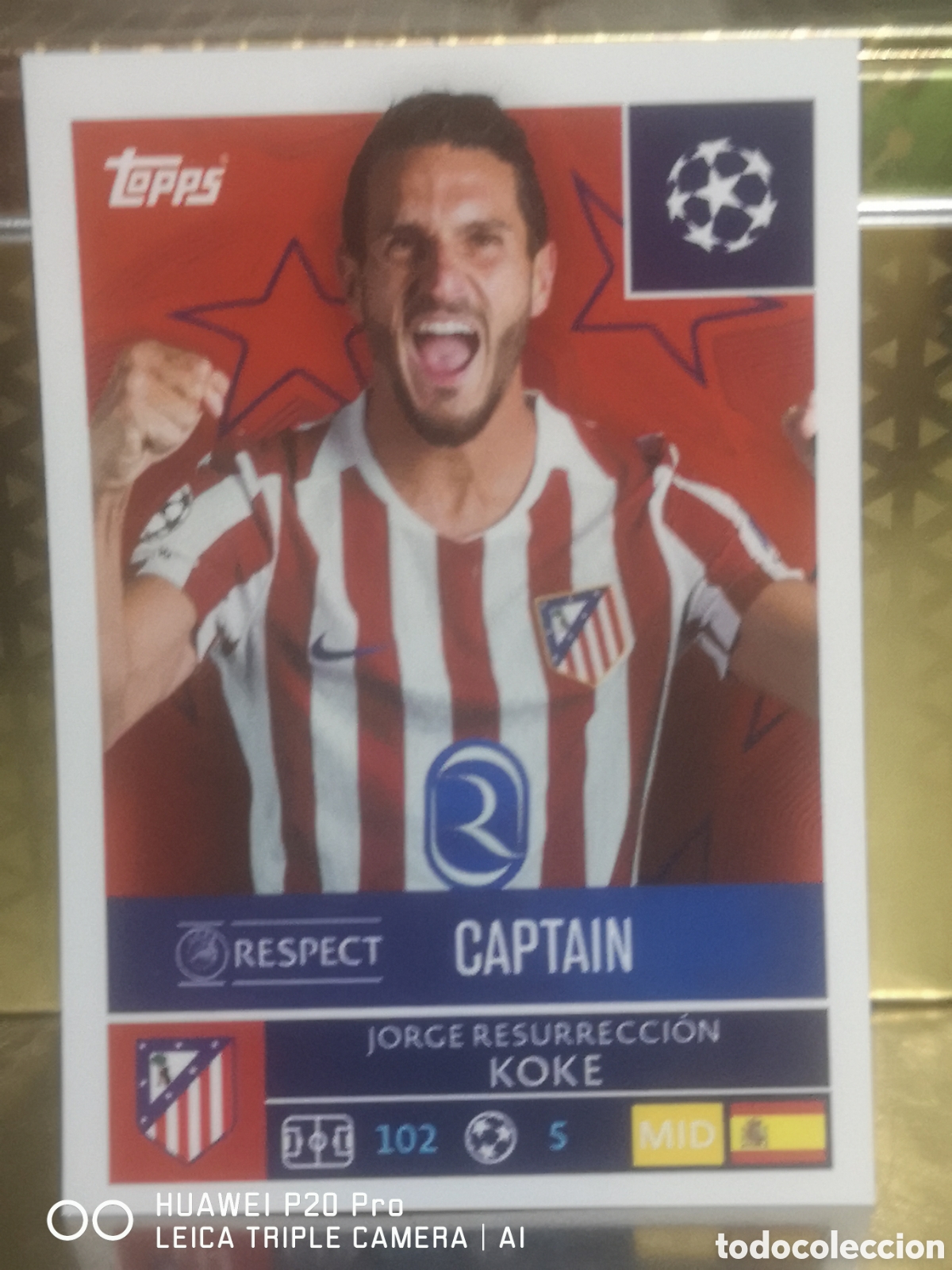 Cromos de f&uacute;tbol: STICKER CHAMPIONS LEAGUE 2025 26 KOKE CAPTAIN ATLETICO DE MADRID 113