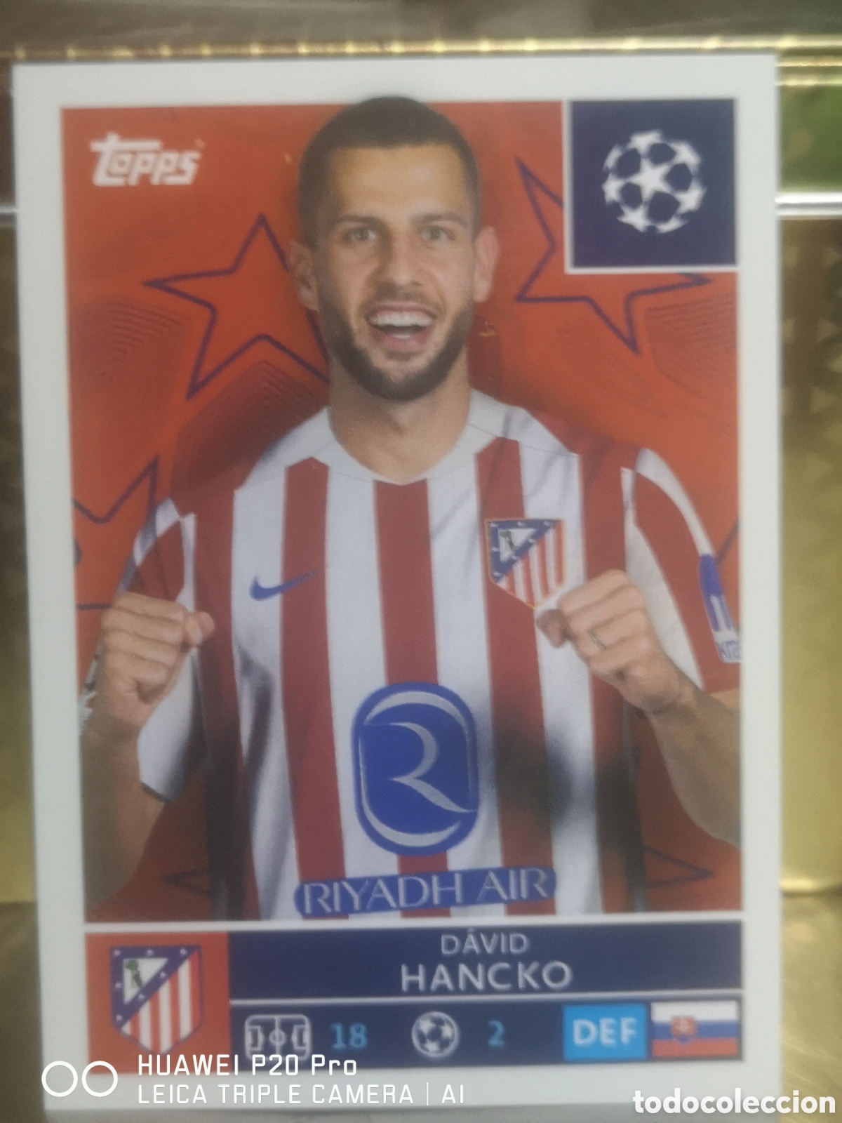 Cromos de f&uacute;tbol: STICKER CHAMPIONS LEAGUE 2025 26 DAVID HANCKO ATLETICO DE MADRID 116