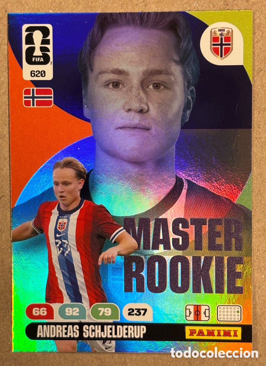 Cromos de f&uacute;tbol: ANDREAS SCHJELDERUP (NORUEGA). CARTA MASTER ROOKIE PANINI ADRENALYN XL FIFA WORLD CUP 2026. #620