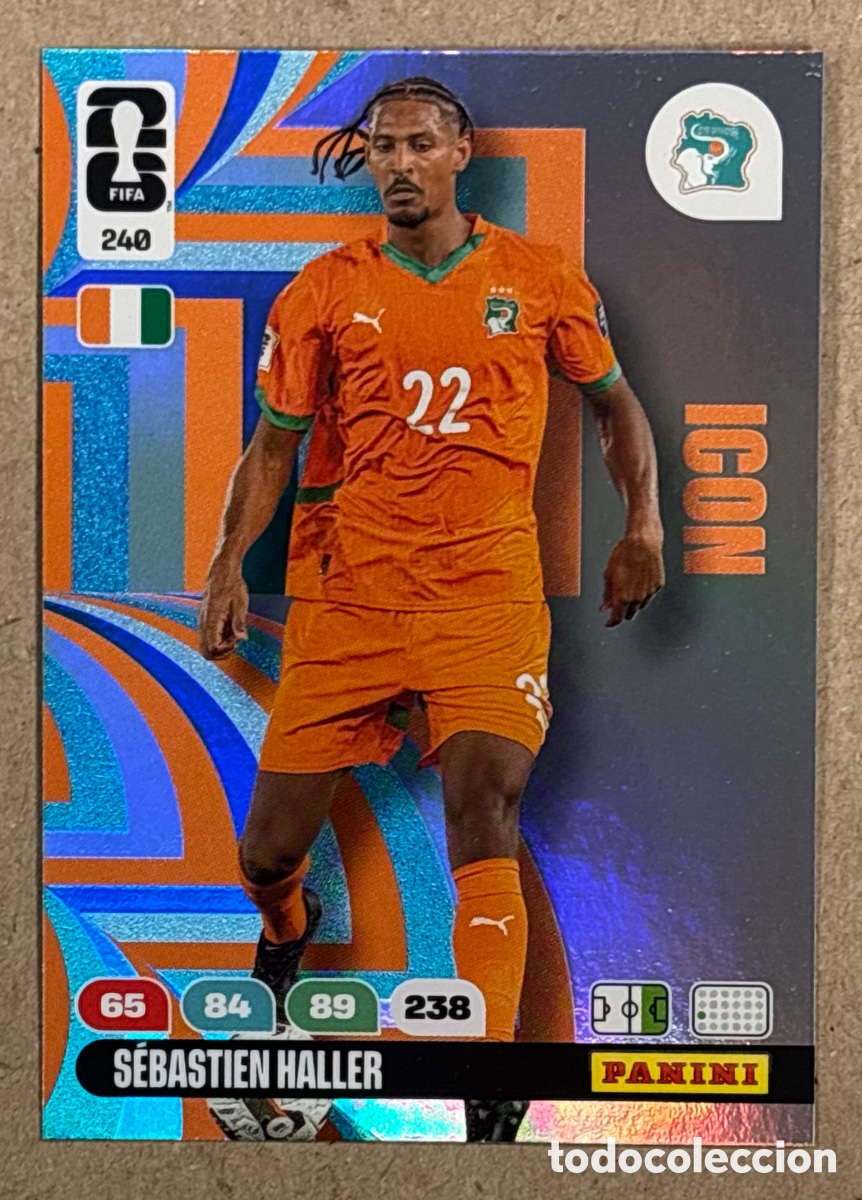 Cromos de f&uacute;tbol: SEBASTIEN HALLER (COSTA DE MARFIL). CARTA ICON PANINI ADRENALYN XL FIFA WORLD CUP 2026. #240