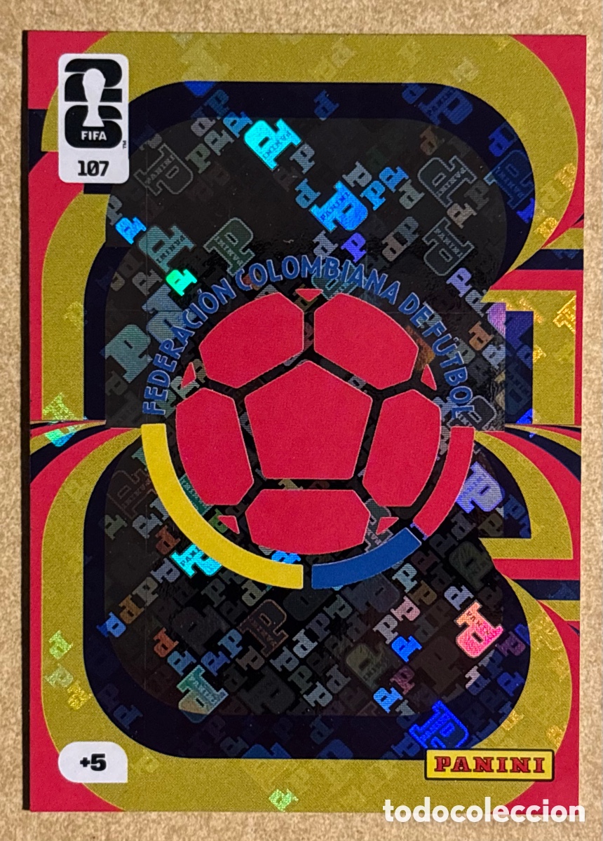 Cromos de f&uacute;tbol: ESCUDO DE COLOMBIA. CARTA PANINI ADRENALYN XL FIFA WORLD CUP 2026. #107.