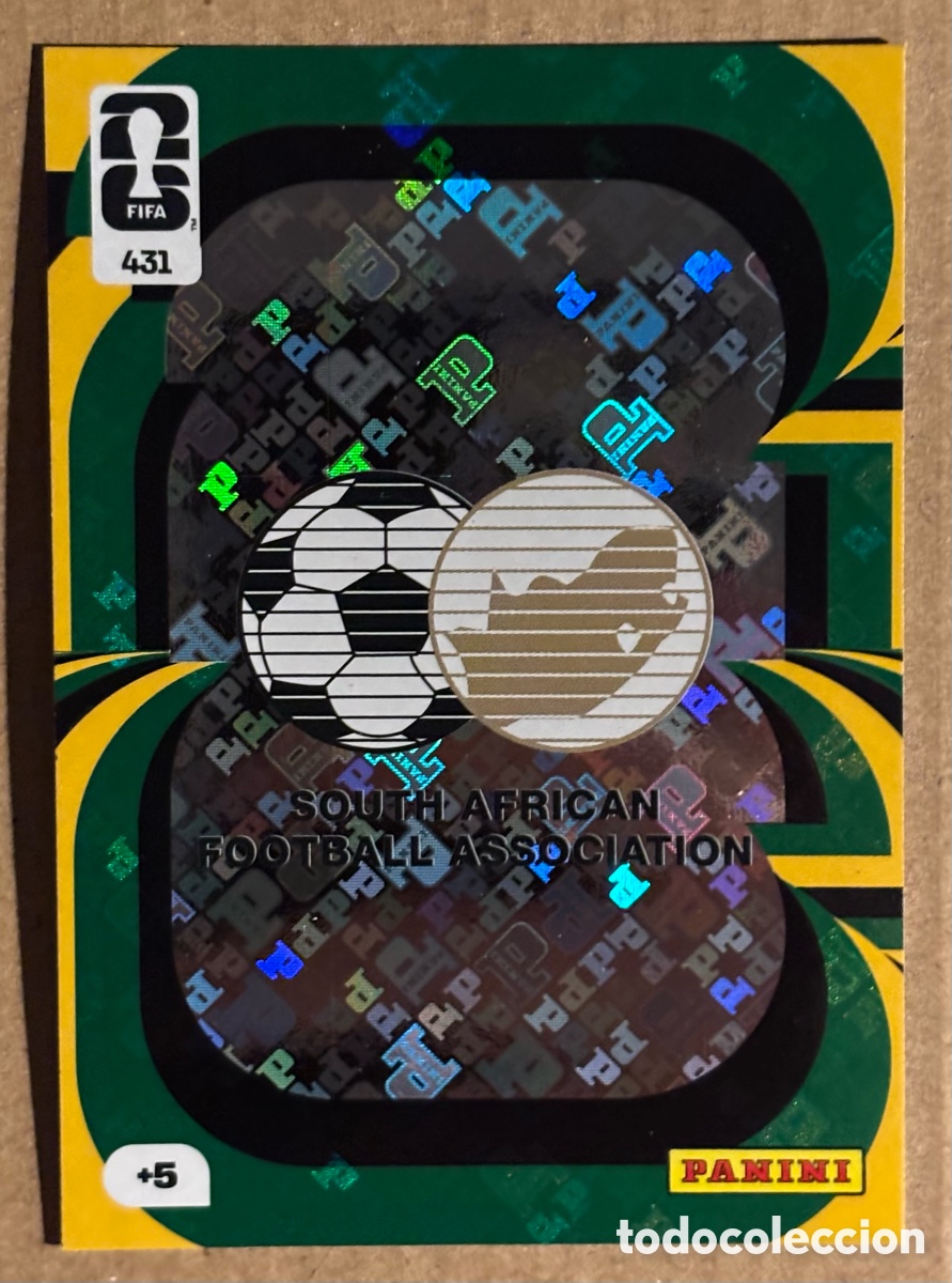 Cromos de f&uacute;tbol: ESCUDO DE SUD&Aacute;FRICA. CARTA ICON PANINI ADRENALYN XL FIFA WORLD CUP 2026. #431.