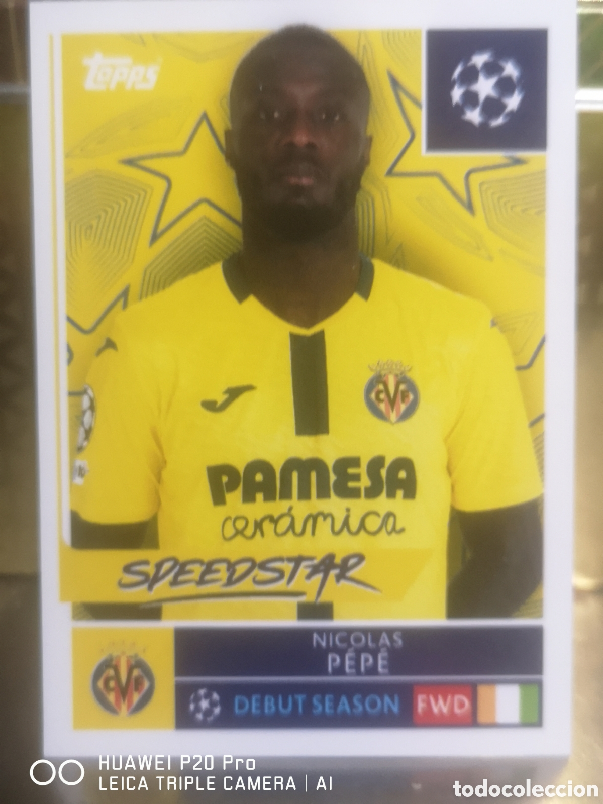 Cromos de f&uacute;tbol: STICKER CHAMPIONS LEAGUE 2025 26 NICOLAS PEPE 477 VILLARREAL