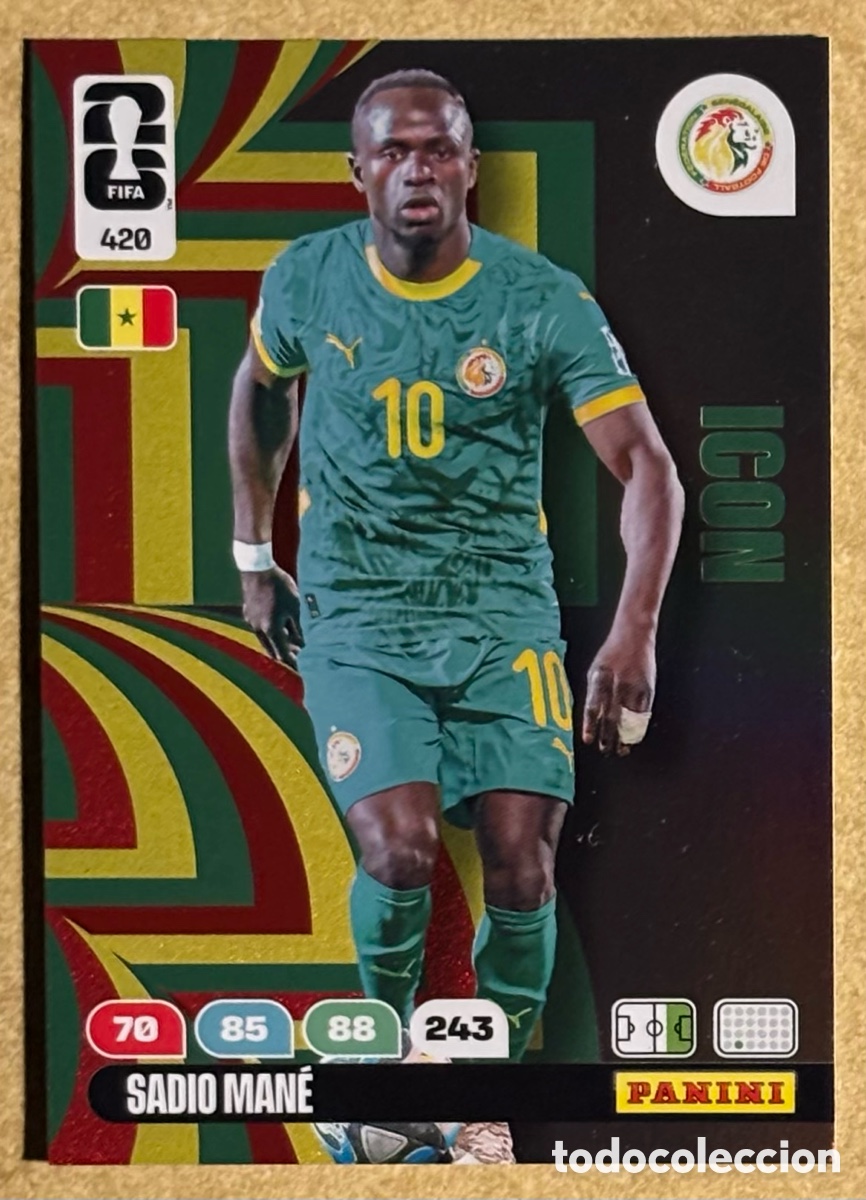 Cromos de f&uacute;tbol: SADIO MAN&Eacute; (SENEGAL). CARTA ICON PANINI ANDRENALYN FIFA WORLD CUP 2026. #420.