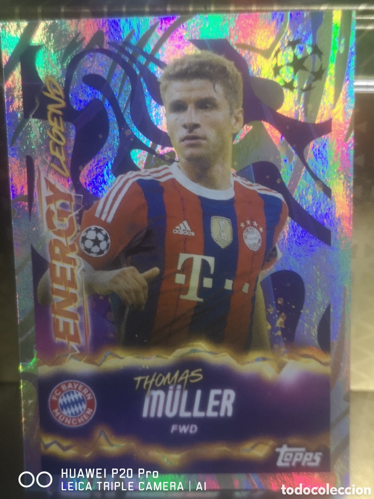 Cromos de f&uacute;tbol: STICKER CHAMPIONS LEAGUE 2025 26 ENERGY LEGEND THOMAS MULLER 571 BAYERN MUNCHEN