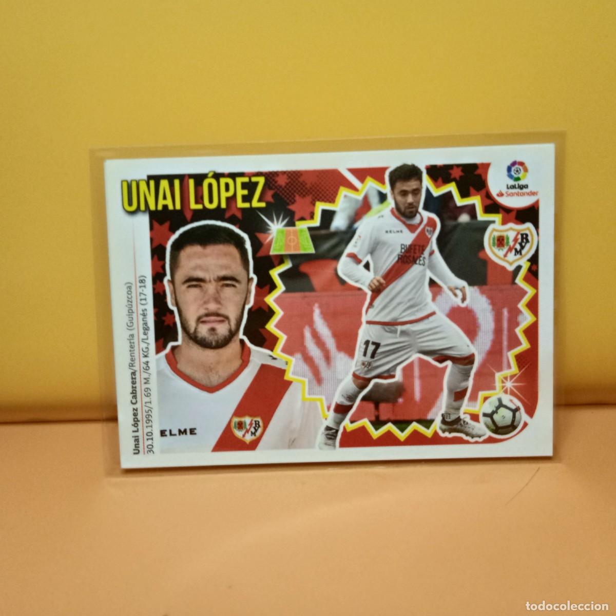 Cromos de f&uacute;tbol: EDICIONES ESTE 2018 2019 18 19 RAYO VALLECANO UNAI L&Oacute;PEZ 11