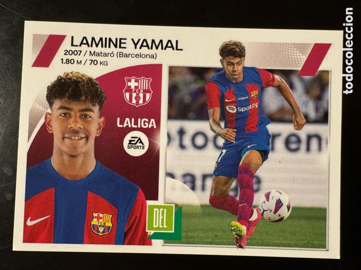 Cromos de f&uacute;tbol: Lamine Yamal Rookie 19 Bis Barcelona Liga Este 2023/24