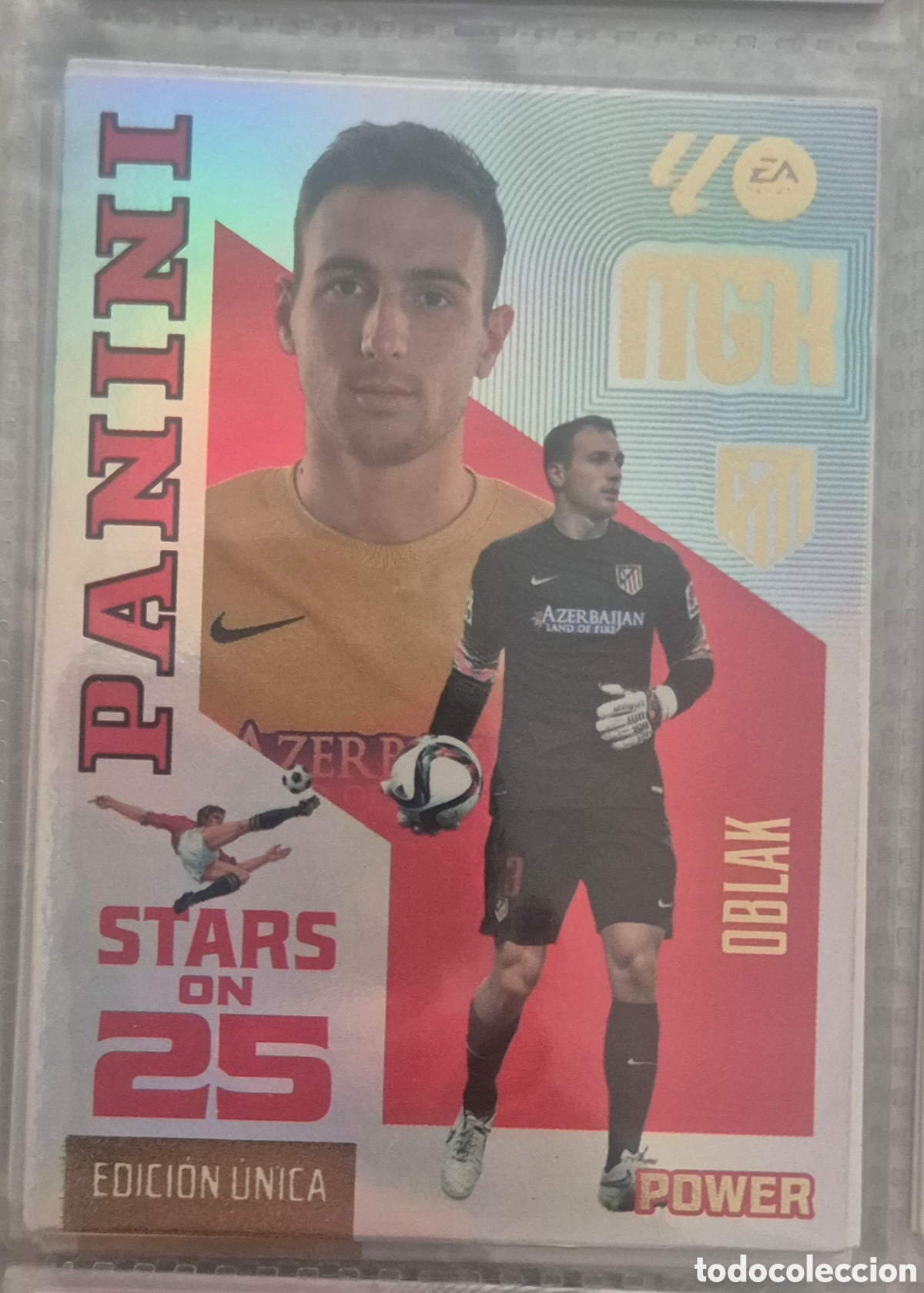 Cromos de f&uacute;tbol: Oblak atletico de madrid edicion unica stars on 25 megacracks 26 27