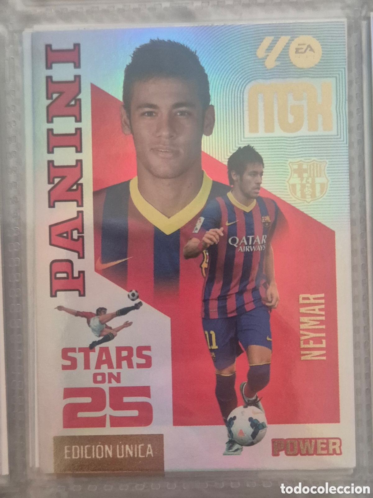 Cromos de f&uacute;tbol: Neymar barcelona edicion unica stars on 25 megacracks 26 27