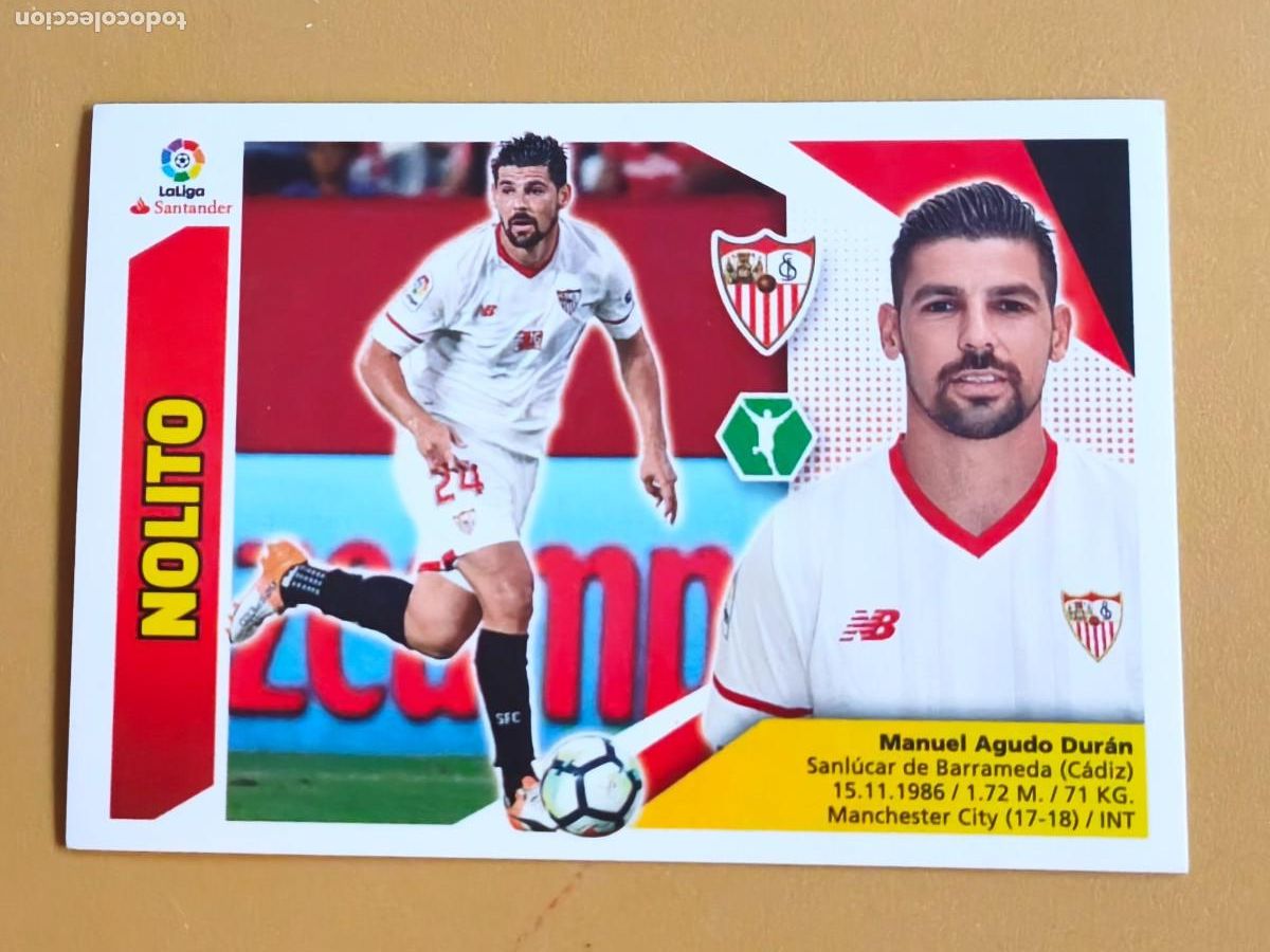Cromos de f&uacute;tbol: nolito, liga 2017 18 ultimos fichajes