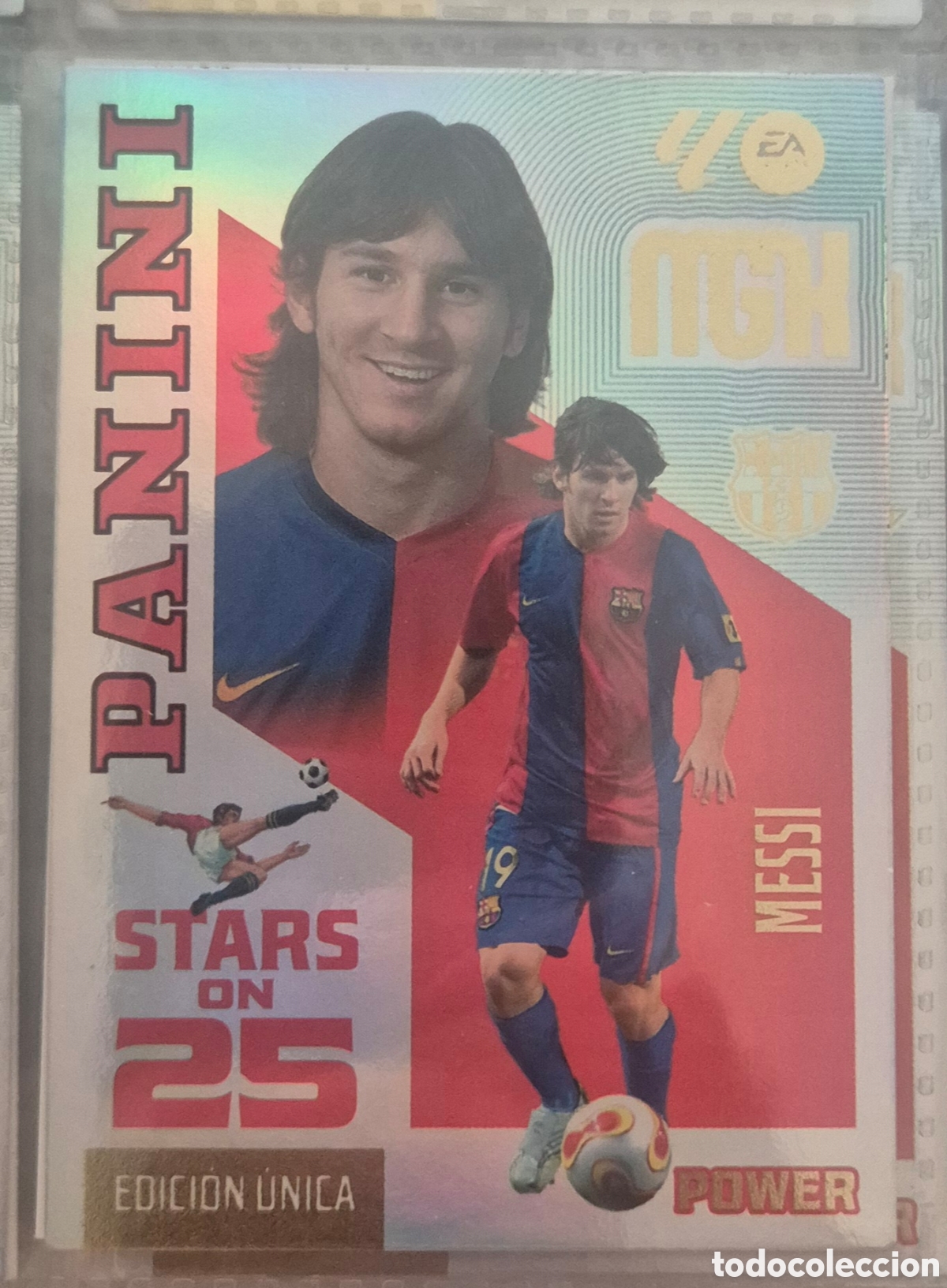 Cromos de f&uacute;tbol: Messi barcelona edicion unica stars on 25 megacracks 26 27