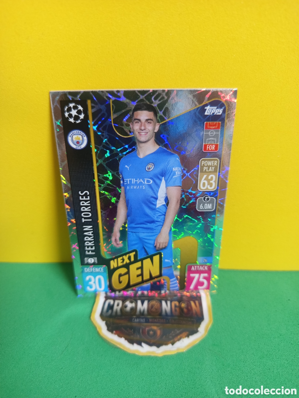 Fu&szlig;ball-Sticker: ❇️ CROMO ⚽ CARD FERRAN TORRES NEXT GEM MATCH ATTAX 2021 2022 21 22 - MANCHESTER CITY ❇️