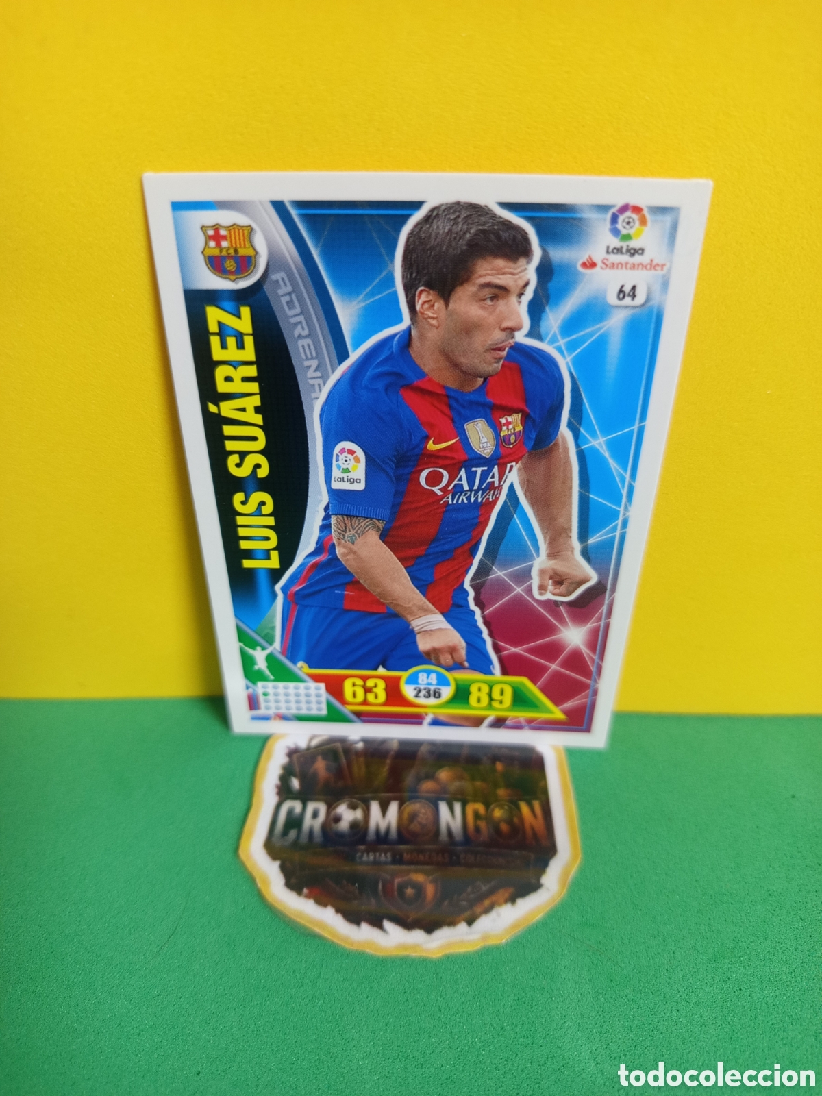 Fu&szlig;ball-Sticker: ❇️ CROMO ⚽ CARD LUIS SU&Aacute;REZ ADRENALYN XL 2016 2017 16 17 - FC BARCELONA ❇️