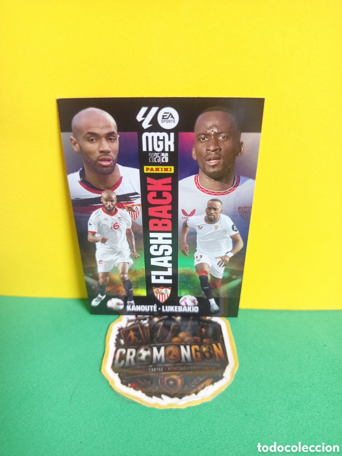 Fu&szlig;ball-Sticker: ❇️ CROMO ⚽ KANOUT&Eacute; & LUKEBAKIO FLASHBACK MEGACRACKS 2025 2026 25 26 - SEVILLA ❇️
