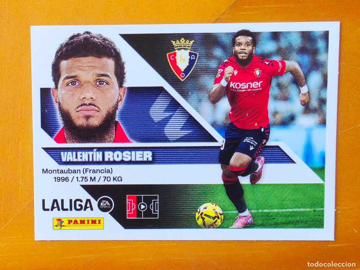 Cromos de f&uacute;tbol: 5A Valent&iacute;n Rosier, CA Osasuna, Panini Ediciones Liga Este 2026 2027 26 27 sin pegar