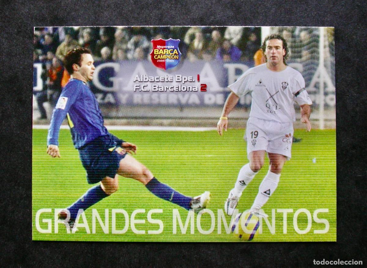Cromos de Futebol: 112 GRANDES MOMENTOS / FC BARCELONA / MEGACRACKS BAR&Ccedil;A CAMPE&Oacute;N 2004-2005 04-05 / PANINI