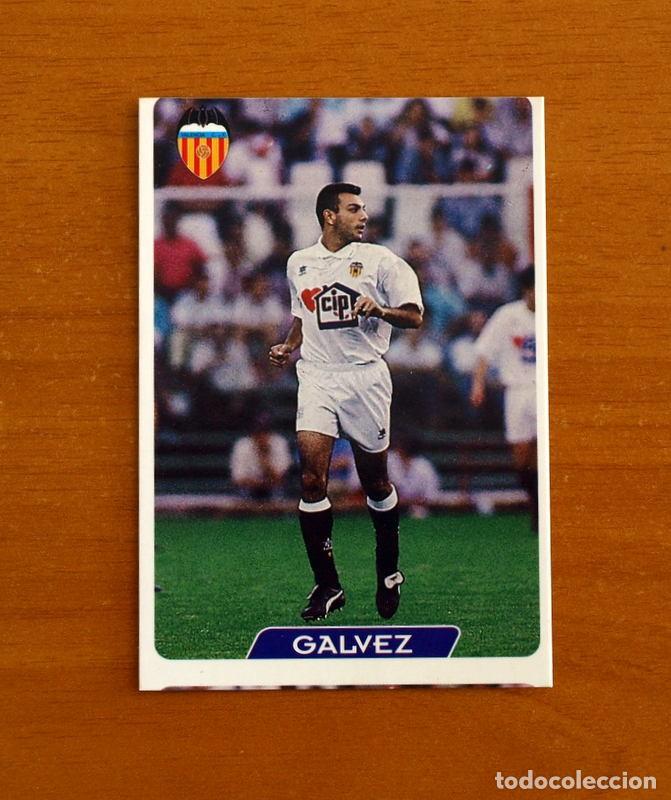 Fu&szlig;ball-Sticker: Valencia -N&ordm; 180 Galvez -Error en el guillotinado -Las Fichas de la Liga 95-96-1995-1996 -Mundicromo