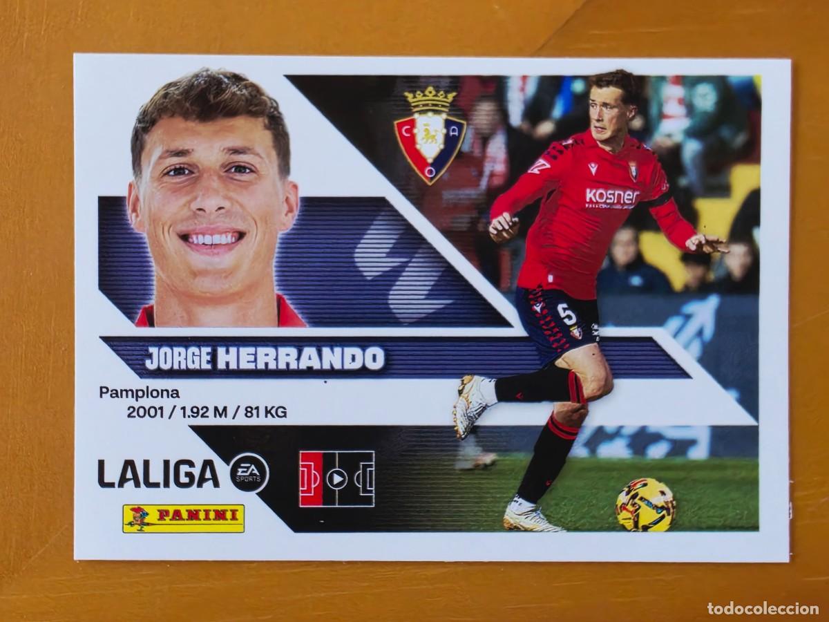 Cromos de f&uacute;tbol: 7 Jorge Herrando, CA Osasuna, Panini Ediciones Liga Este 2026 2027 26 27 sin pegar