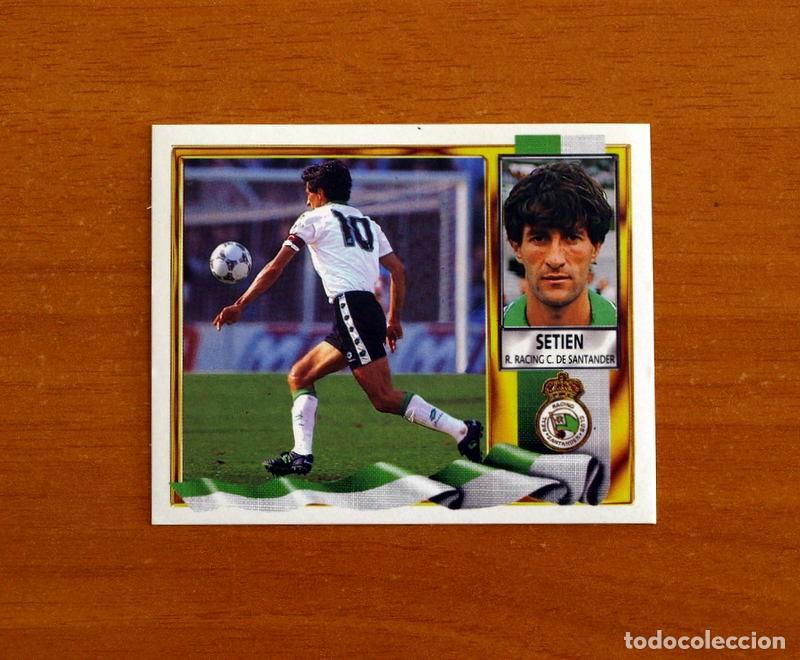 Fu&szlig;ball-Sticker: Racing de Santander - Quique Seti&eacute;n - Ediciones Este Liga 1995-1996, 95-96 - Nunca pegado