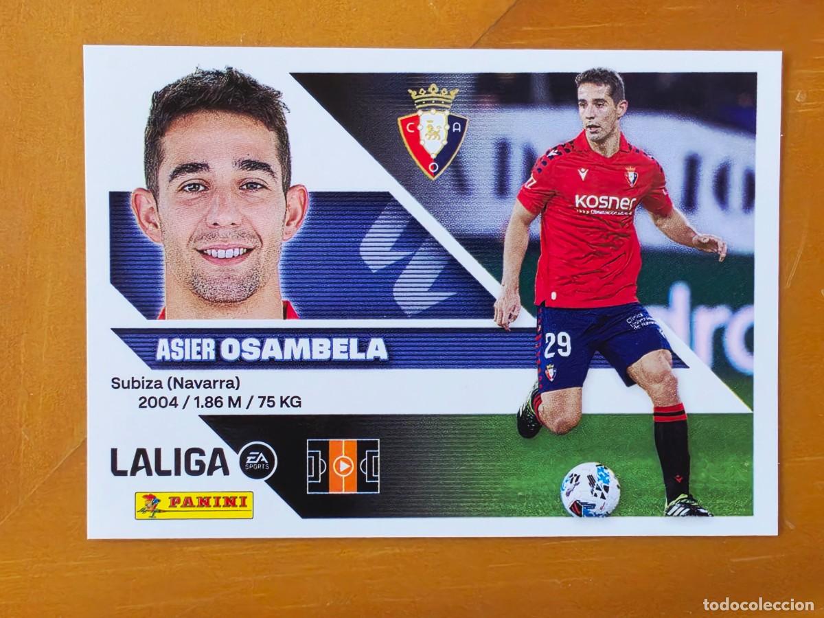 Cromos de f&uacute;tbol: 10 Asier Osambela, CA Osasuna, Panini Ediciones Liga Este 2026 2027 26 27 sin pegar