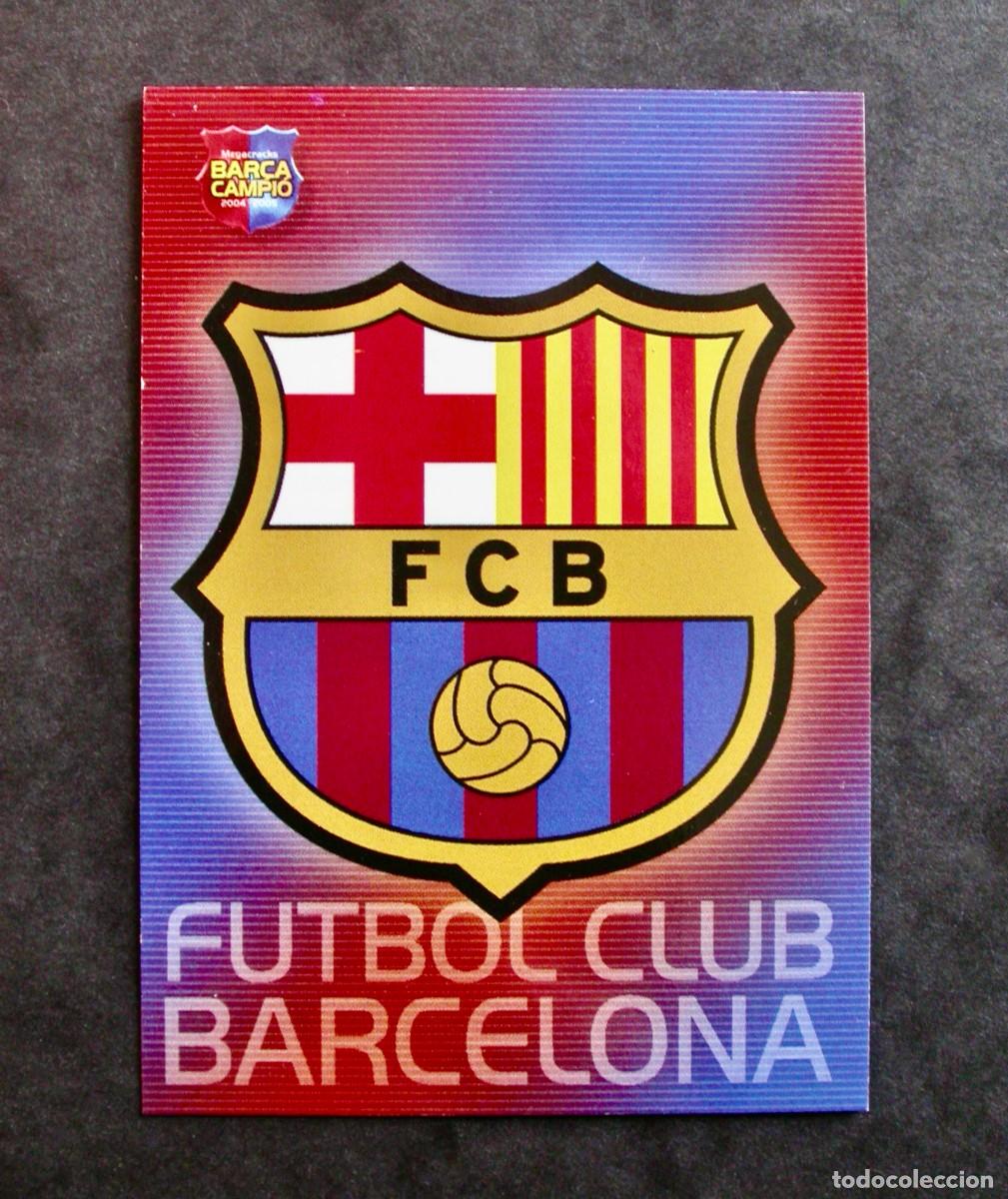 Football Stickers: 1 ESCUDO / FC BARCELONA / MEGACRACKS BAR&Ccedil;A CAMPI&Oacute; 2004-2005 04-05 / PANINI