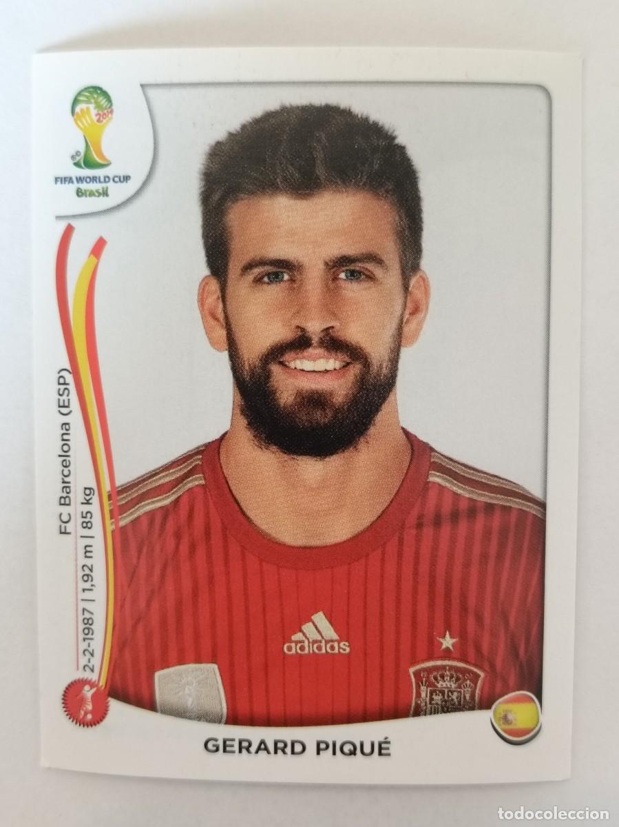 Football Stickers: #112 PIQUE (ESPA&Ntilde;A) MUNDIAL BRASIL 2014 PANINI