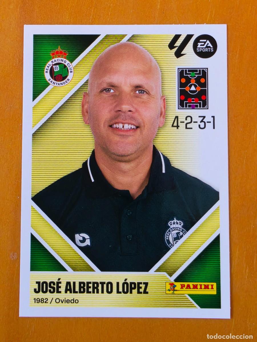Figurine di Calcio: 2 Entrenador Jos&eacute; Alberto L&oacute;pez, Racing de Santander, Panini Ediciones Liga Este 2026 2027 26 27