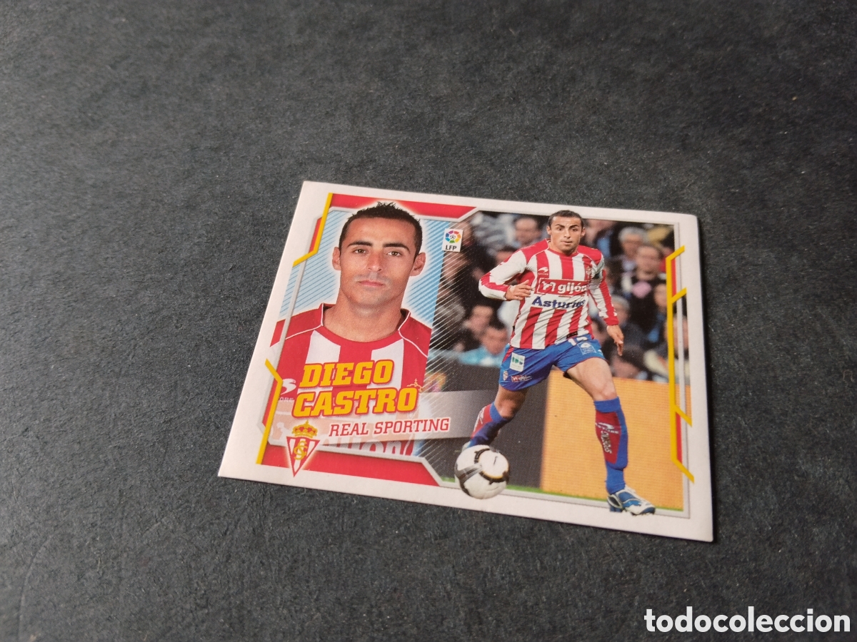 Cromos de f&uacute;tbol: Cromo futbol Diego Castro, Sporting de Gij&oacute;n