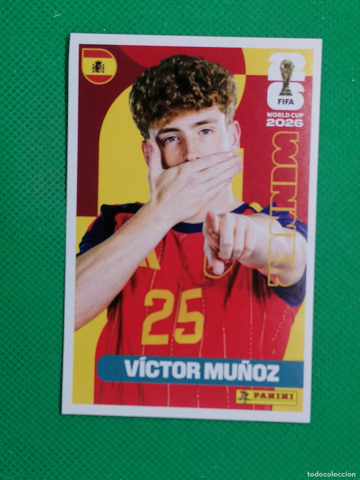 Cromos de f&uacute;tbol: 26 VICTOR MU&Ntilde;OZ ESPA&Ntilde;A WINNER POSTER ⚽ PANINI FIFA MUNDIAL WORLD CUP 26 2026 STICKER ⚽