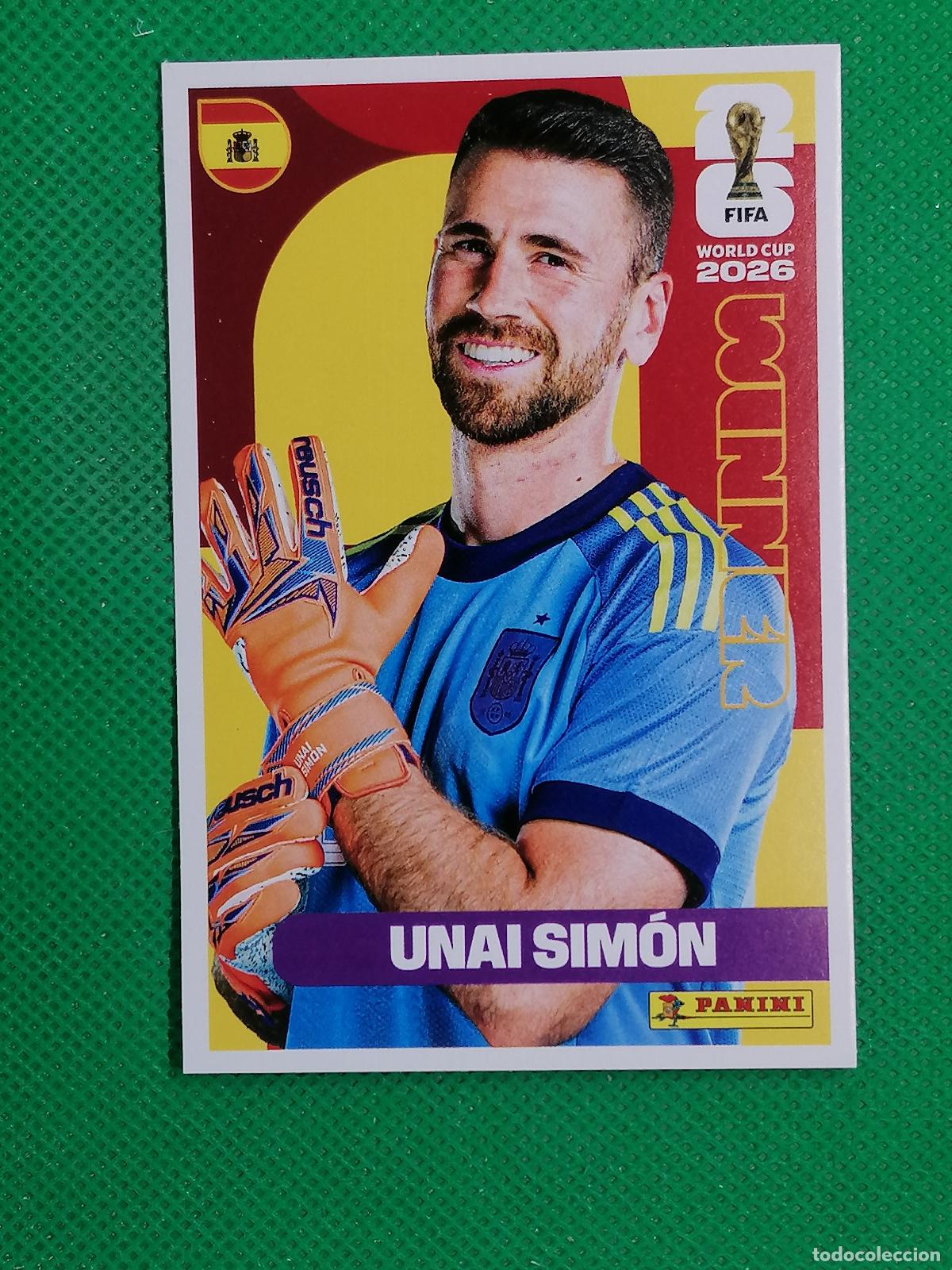 Cromos de f&uacute;tbol: 24 UNAI SIMON ESPA&Ntilde;A WINNER POSTER ⚽ PANINI FIFA MUNDIAL WORLD CUP 26 2026 STICKER ⚽