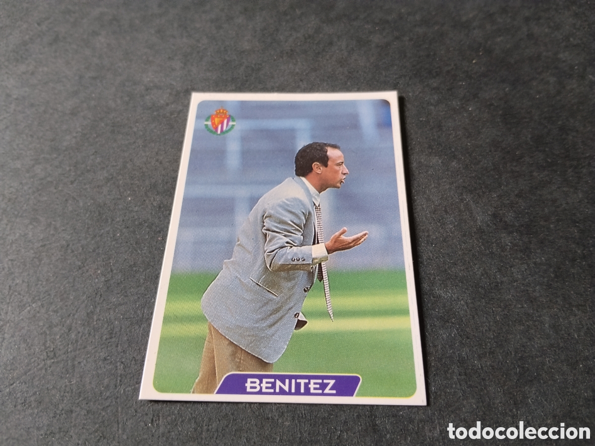 Cromos de f&uacute;tbol: Cromo futbol entrenador Rafa Ben&iacute;tez, Valladolid 95-96