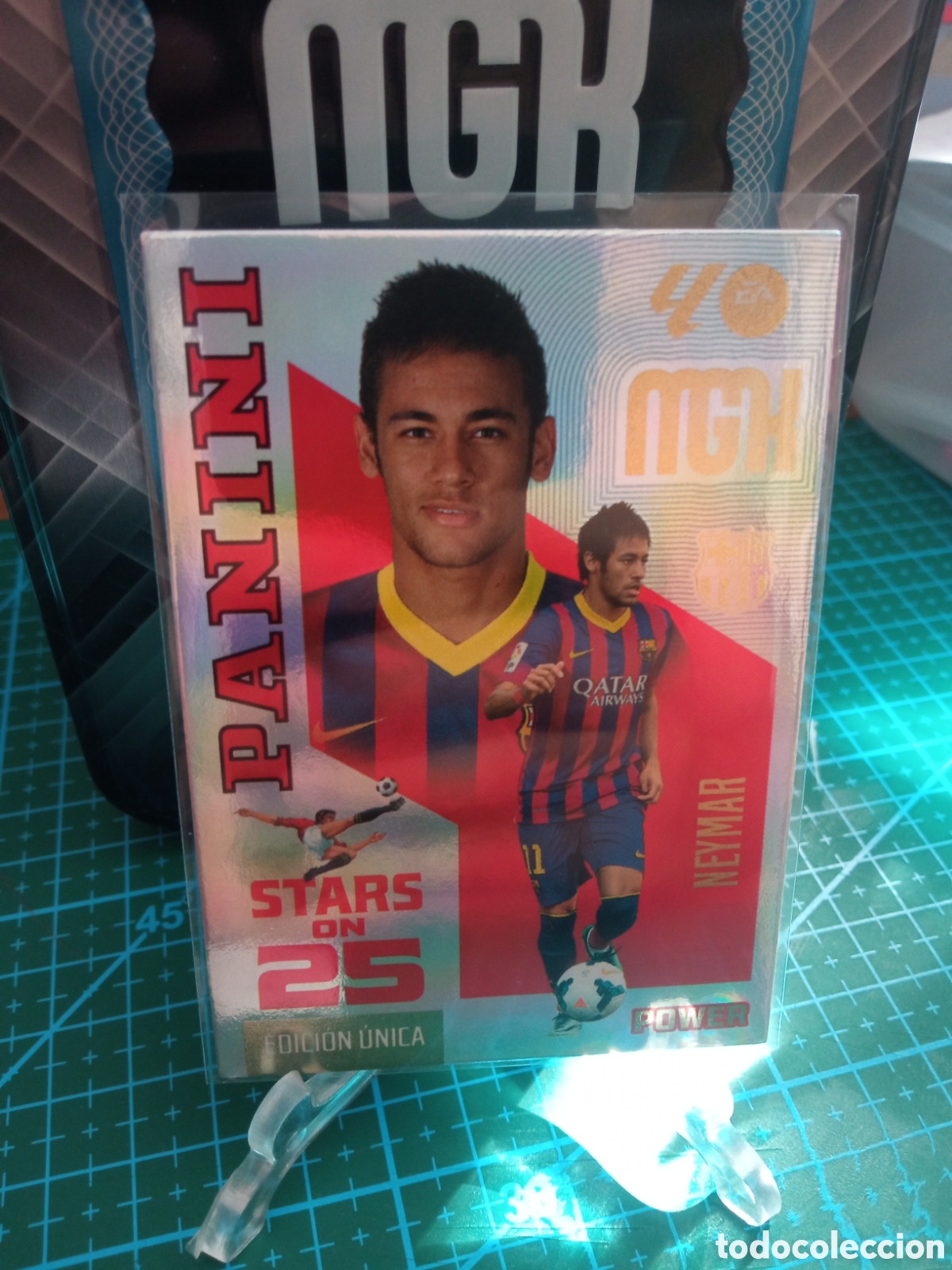 Cromos de f&uacute;tbol: Neymar JR Barcelona Stars on 25 Power Megacracks 26/27 446P