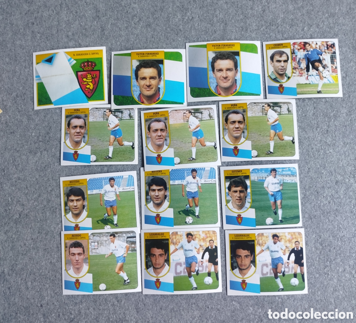 Football Stickers: LOTE 13 CROMOS REAL ZARAGOZA LIGA 91 92 1991 1992 EDICIONES ESTE SIN PEGAR NUNCA PEGADOS FUTBOL