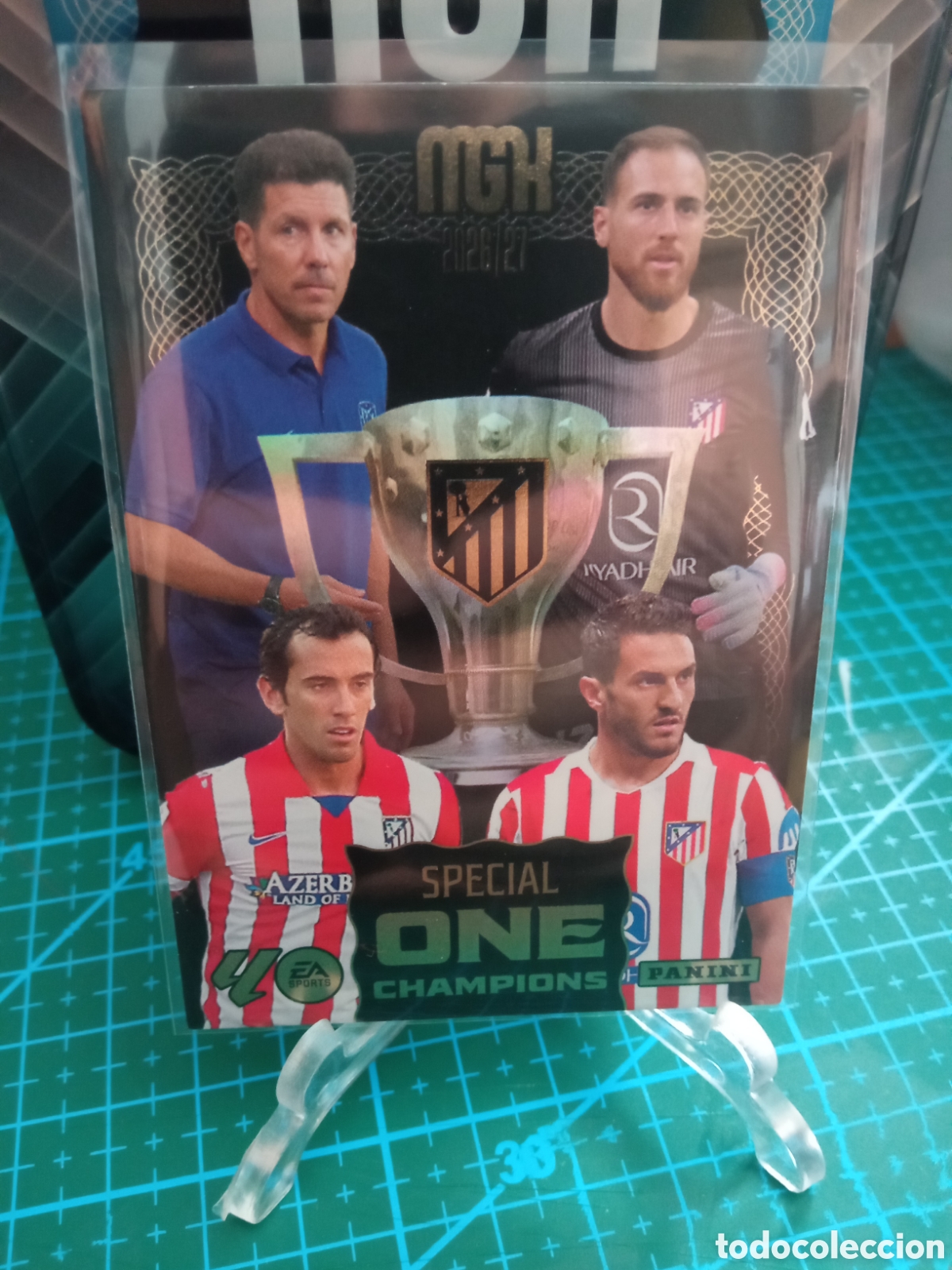 Figurine di Calcio: Atletico Madrid Special One Champions Panini Megacracks 26/27 Simeone Godin Koke Oblak
