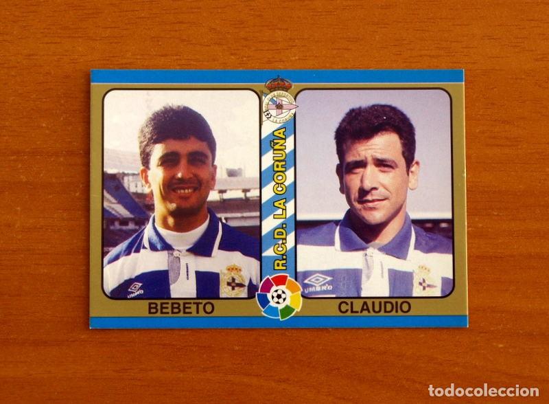 Figurine di Calcio: Deportivo La Coru&ntilde;a -N&ordm; 17 Bebeto-Claudio - Fichas Liga Mundicromo F&uacute;tbol Total 1994-1995, 94-95