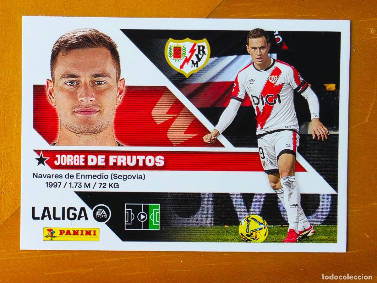 Cromos de f&uacute;tbol: 16 Jorge de Frutos, Rayo Vallecano, Panini Ediciones Liga Este 2026 2027 26 27 sin pegar