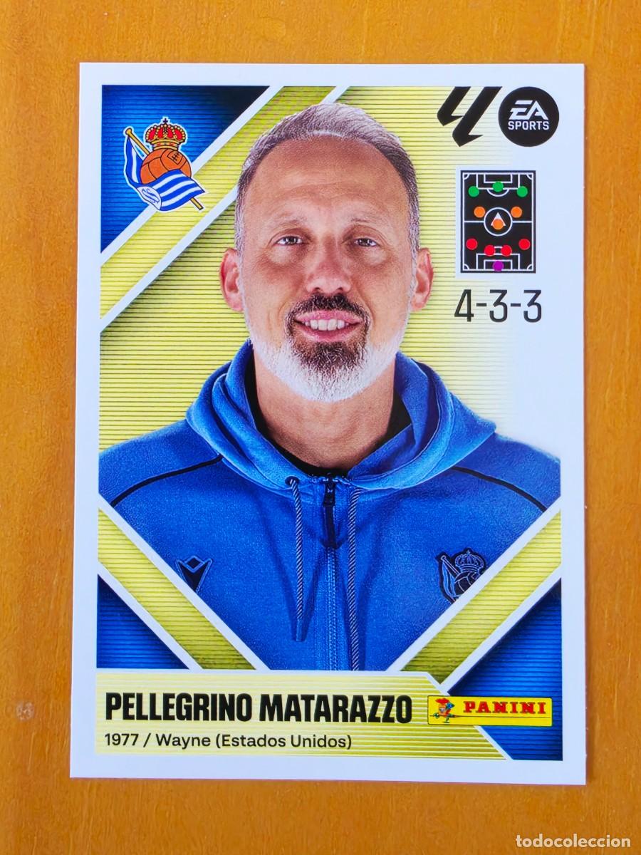 Cromos de f&uacute;tbol: 2 Entrenador Pellegrino Matarazzo Real Sociedad Panini Ediciones Liga Este 2026 2027 26 27 sin pegar