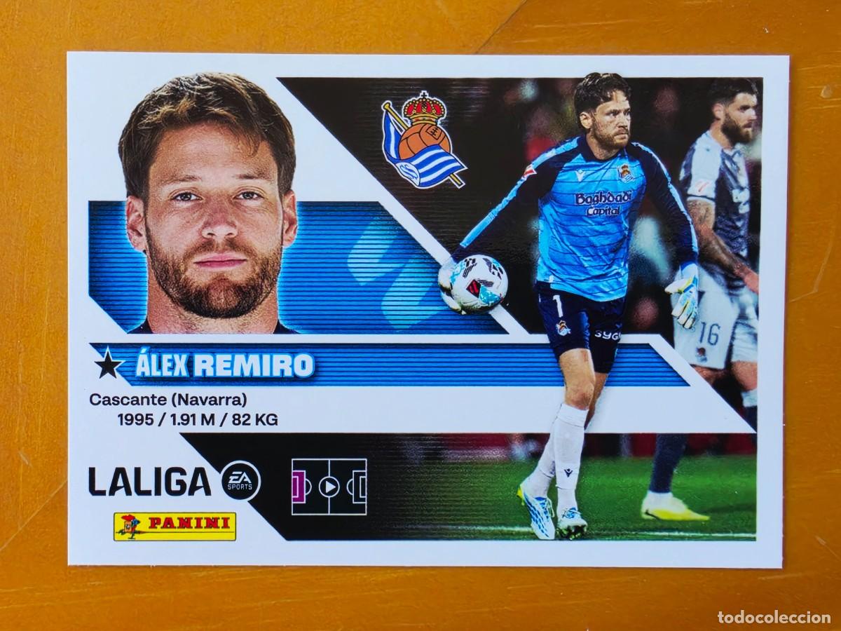 Cromos de f&uacute;tbol: 3 &Aacute;lex Remiro, Real Sociedad, Panini Ediciones Liga Este 2026 2027 26 27 sin pegar