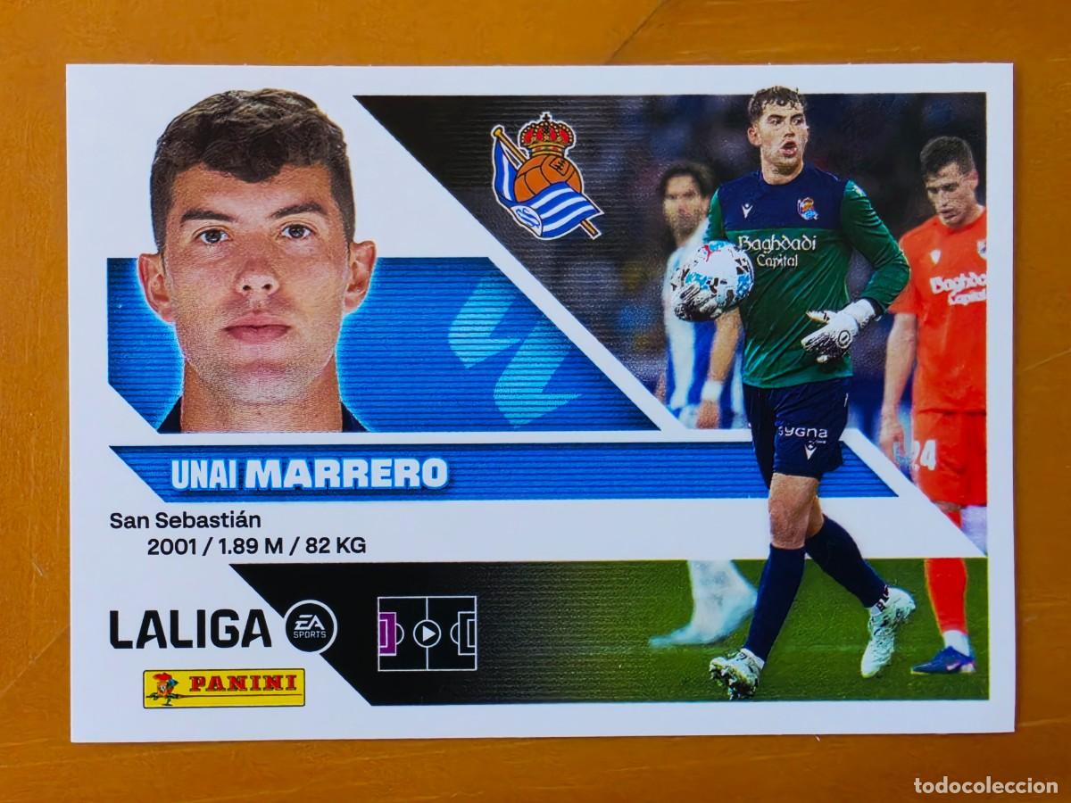 Cromos de f&uacute;tbol: 4 Unai Marrero, Real Sociedad, Panini Ediciones Liga Este 2026 2027 26 27 sin pegar