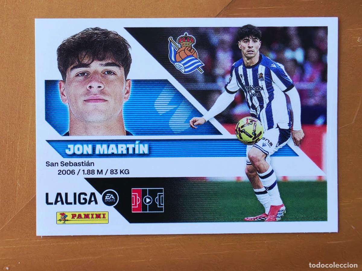 Football Stickers: 7 Jon Mart&iacute;n, Real Sociedad, Panini Ediciones Liga Este 2026 2027 26 27 sin pegar
