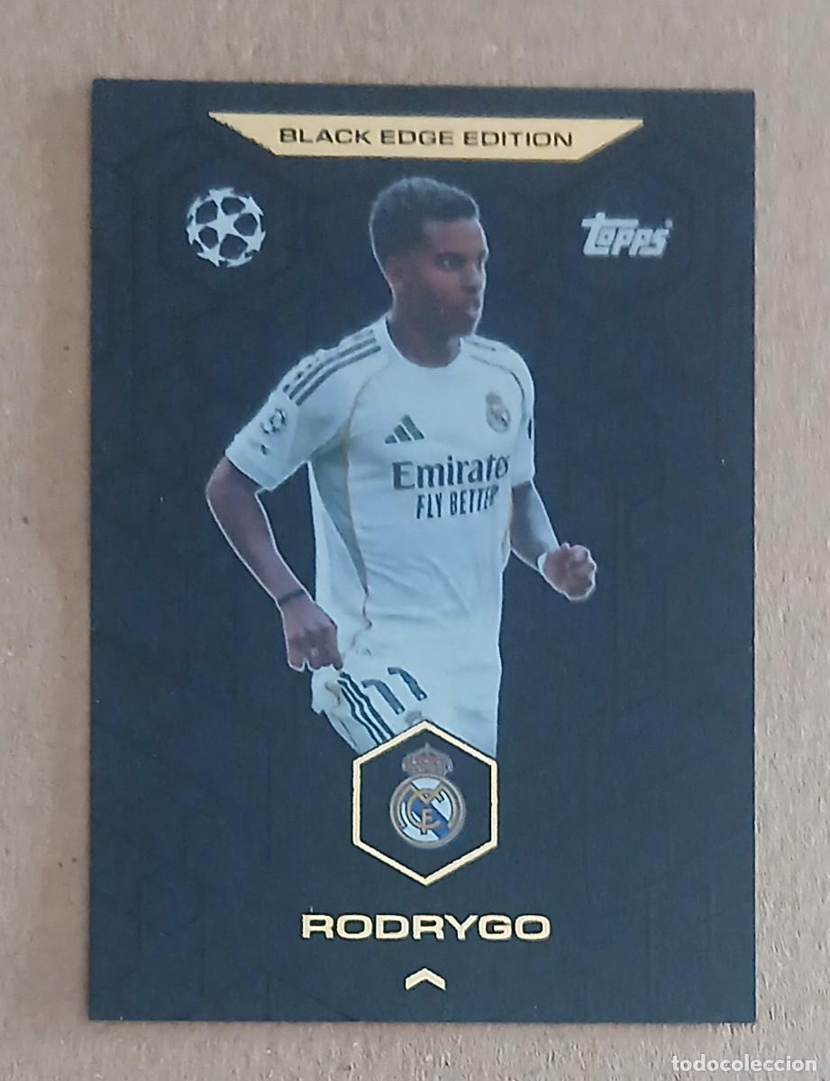 Football Stickers: CROMO BE 4 RODRYGO BLACK EDGE EDITION TOPPS MATCH ATTAX EXTRA CHAMPIONS LEAGUE 2025-2026. Nuevo.